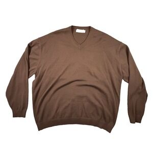 Lavane New York Men's 2XL Brown‎ V-Neck Pullover Sweater SEE DESCRIPTION